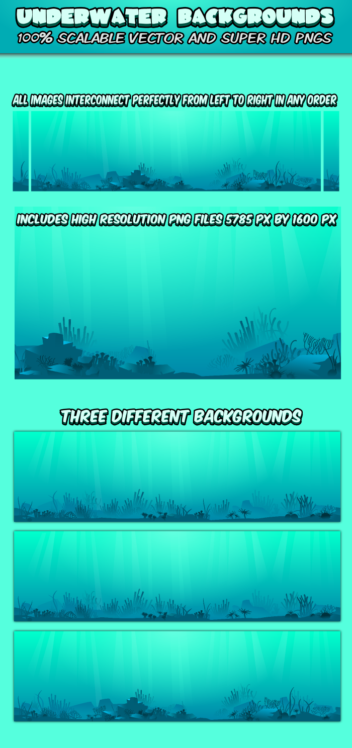 Three underwater backgrounds