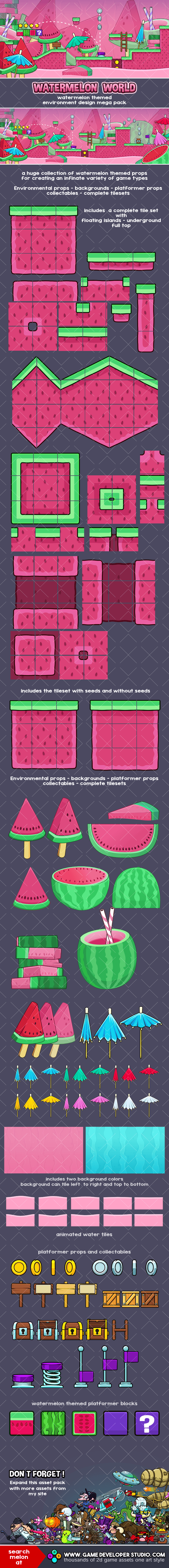 Watermelon environment creation mega pack