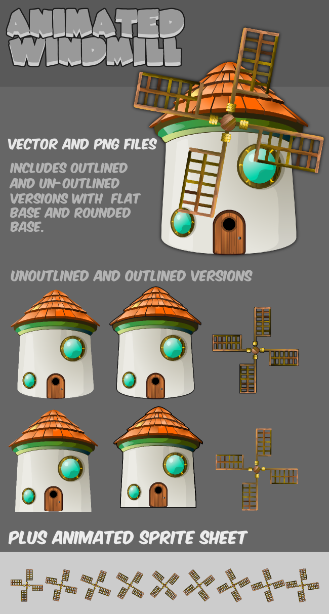 Windmill game asset