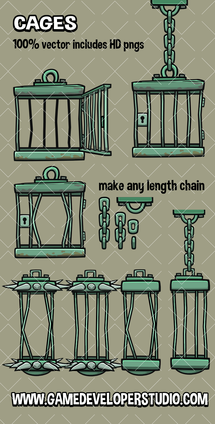 cages game assets