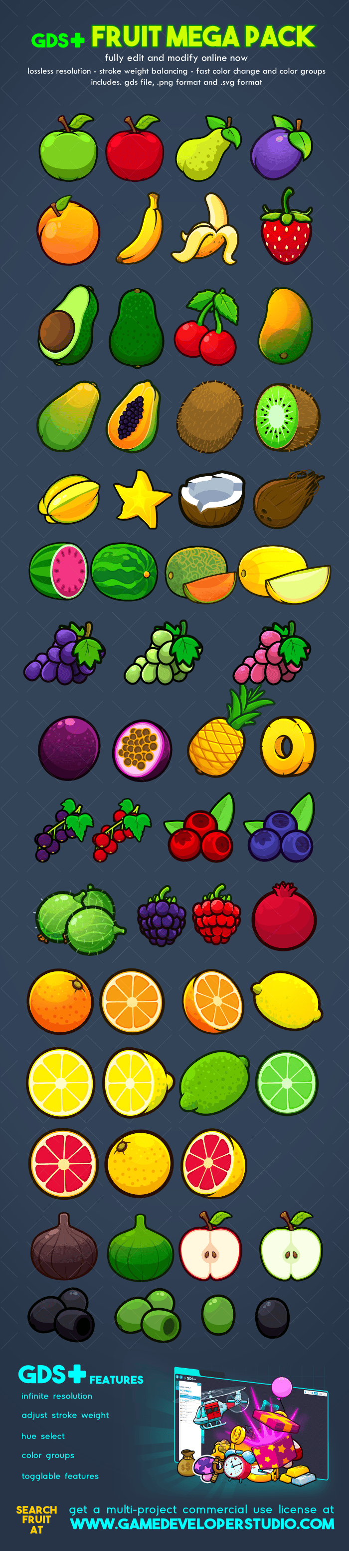 fruit icon mega pack