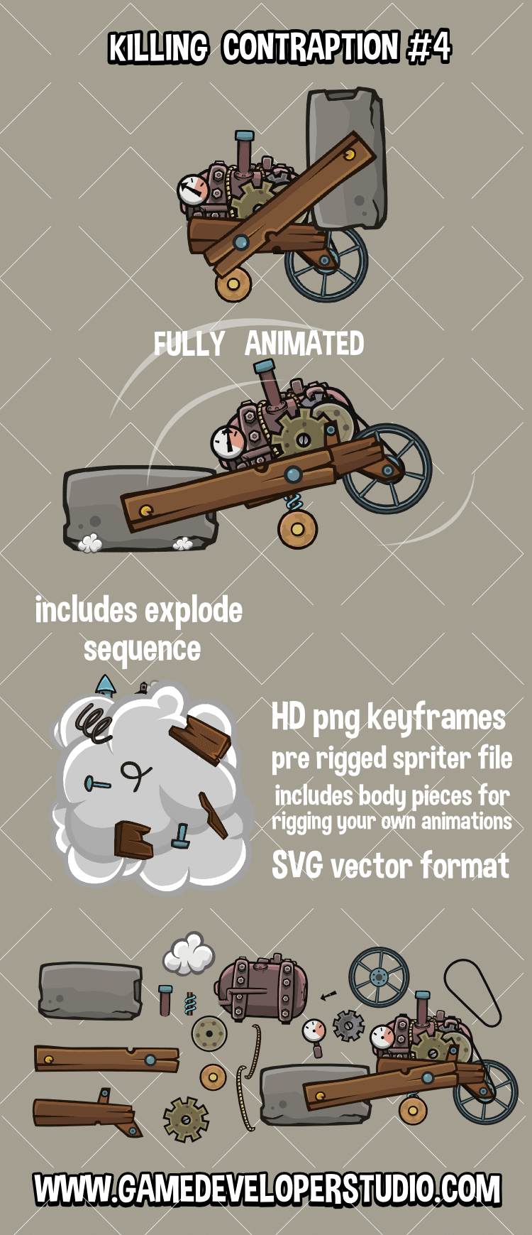 killing contraption 4 animated game sprite