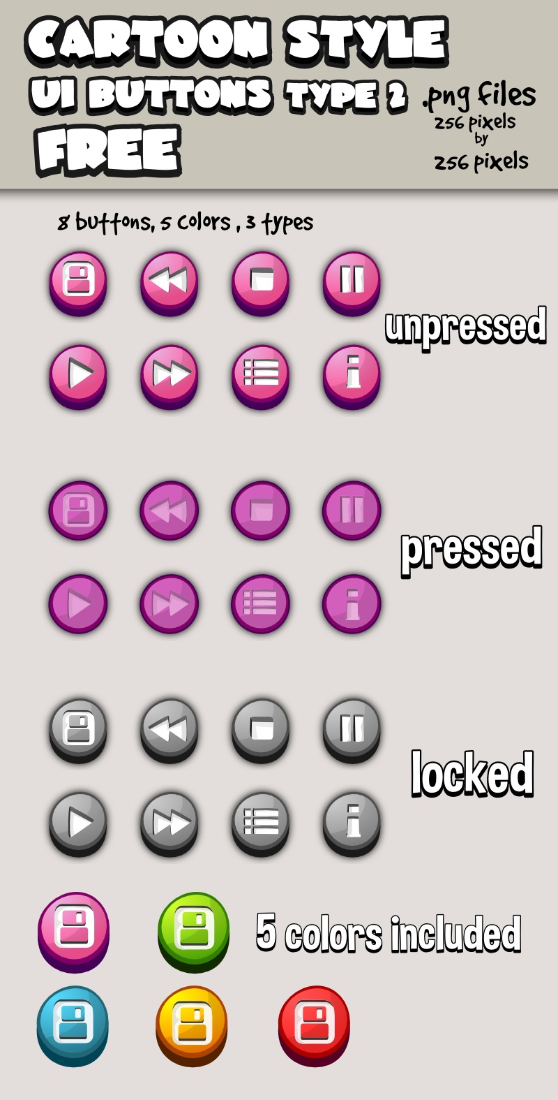 round buttons free