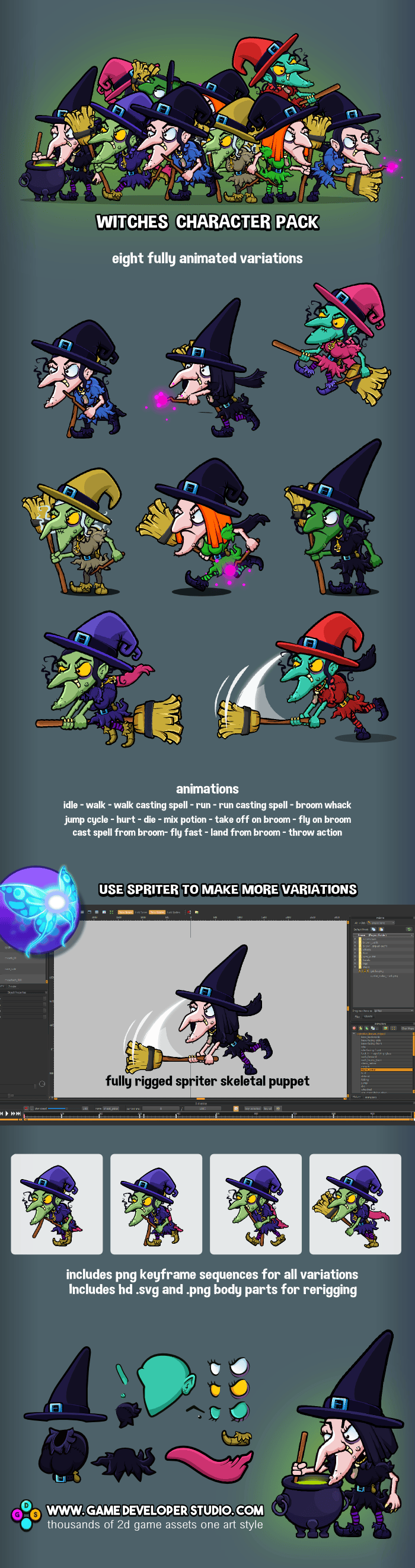 witch character mega pack